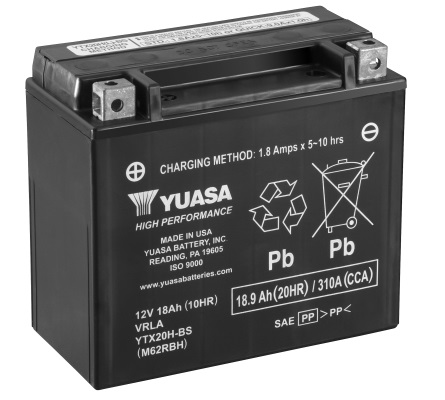 0620841Y Batería Yuasa YTX20H-BS Alto Rendimiento - Imagen 1