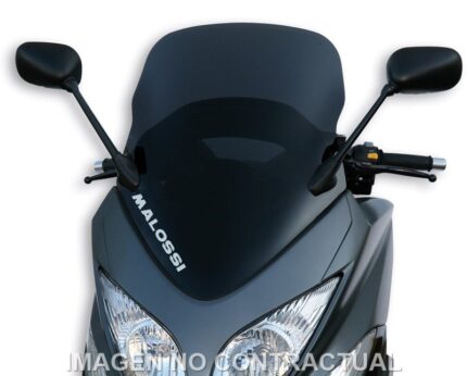 Cúpula Malossi Sport Screen ahumado oscuro para Yamaha T-Max 500 i.e. Mejora aerodinámica, confort y estética deportiva.