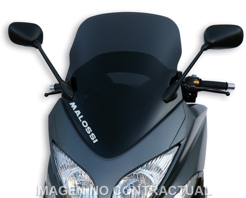 Cúpula Malossi Sport Screen Ahumado Oscuro Yamaha T-Max 500 i.e. Cúpula Malossi Sport Screen ahumado oscuro para Yamaha T-Max 500 i.e. Mejora aerodinámica, confort y estética deportiva.