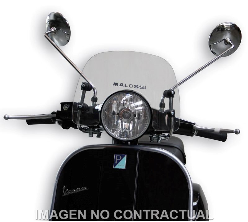 Cúpula Malossi Sport Screen Transparente Vespa PX 125 150 200 Cúpula Malossi Sport Screen transparente para Vespa PX 125, 150 y 200. Máxima visibilidad, protección aerodinámica y confort.