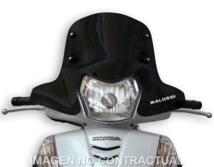 Cúpula Malossi Sport Screen ahumado oscuro para Honda SH 300. Mejora aerodinámica, confort y estética deportiva.