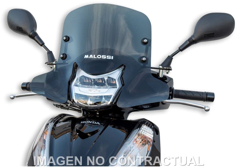 Cúpula Malossi Sport Screen ahumado oscuro Honda SH 300 Cúpula Malossi Sport Screen ahumado oscuro compatible con Honda SH 300. Mejora aerodinámica, confort y estilo deportivo premium.
