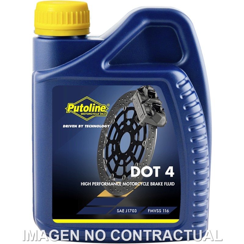 74040 Botella Putoline DOT 4 BRAKE FLUID 500 ML - Imagen 1
