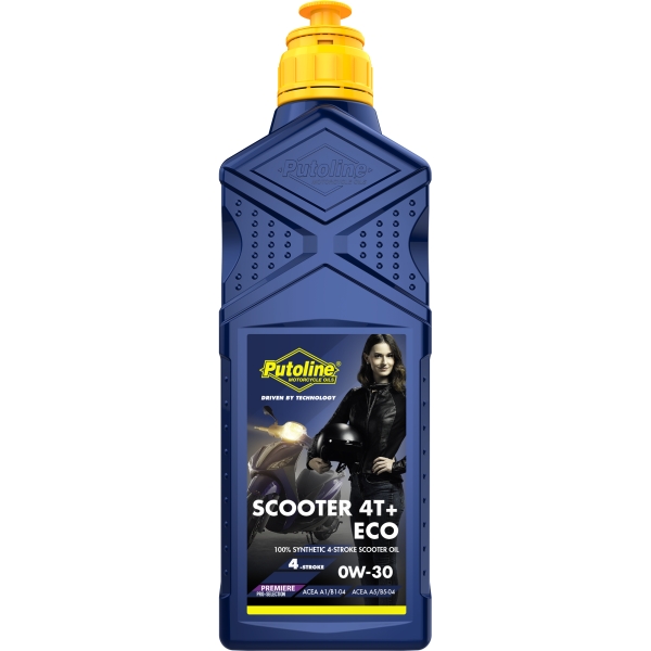 74216 BOTELLA PUTOLINE SCOOTER 4T+ ECO 0W-30 1 L - Imagen 1