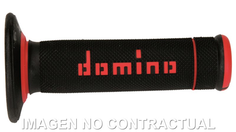 A19041C4240 Puños Domino OFF Road X-Treme Negro - Rojo Cerrados D 22 mm L 118 mm - Imagen 1