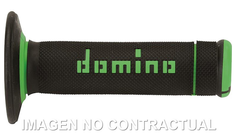 A19041C4440 Puños Domino OFF Road X-Treme Negro - Verde Cerrados D 22 mm L 118 mm - Imagen 1
