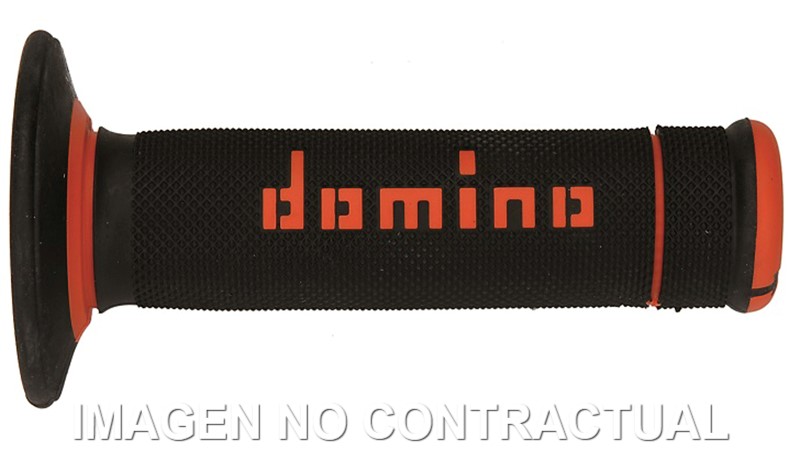 A19041C4540 Puños Domino OFF Road X-Treme Negro - Naranja Cerrados D 22 mm L 118 mm - Imagen 1