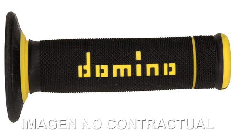 A19041C4740 Puños Domino OFF Road X-Treme Negro - Amarillo Cerrados D 22 mm L 118 mm - Imagen 1