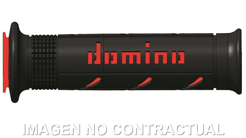 A25041C4240 Puños Domino XM2 Super soft Negro - Rojo Abiertos D 22 mm L 120-125 mm - Imagen 1