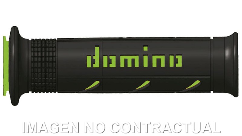A25041C4440 Puños Domino XM2 Super soft Negro - Verde Abiertos D 22 mm L 120-125 mm - Imagen 1