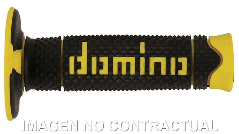 A26041C4740 Puños Domino DSH OFF Road Negro - Amarillo Cerrados D 22 mm L 120 mm - Imagen 1