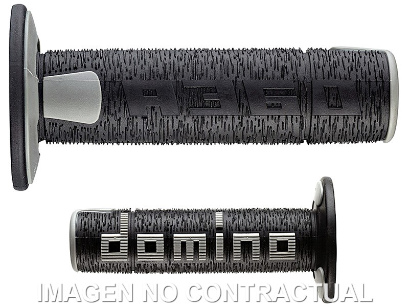 A36041C4052 Puños Domino OFF Road RPS Negro - Gris Cerrados D 22 mm L 120 mm - Imagen 1