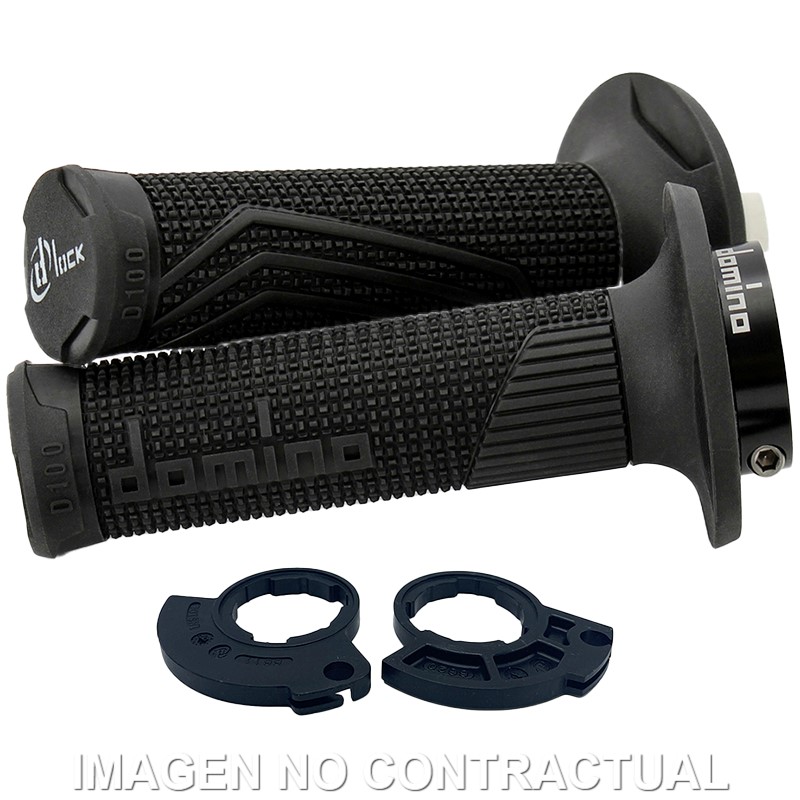 D10046C4000H7 PUÑOS DOMINO D100 C/POLEA COLOR NEGRO MONOCABLE D-Lock con sistema de fijación «Lock On» - Imagen 1