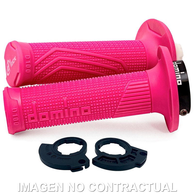 D10046C4300H7-2anillos PUÑOS DOMINO D100 C/ POLEA COLOR FUCSIA - Imagen 1
