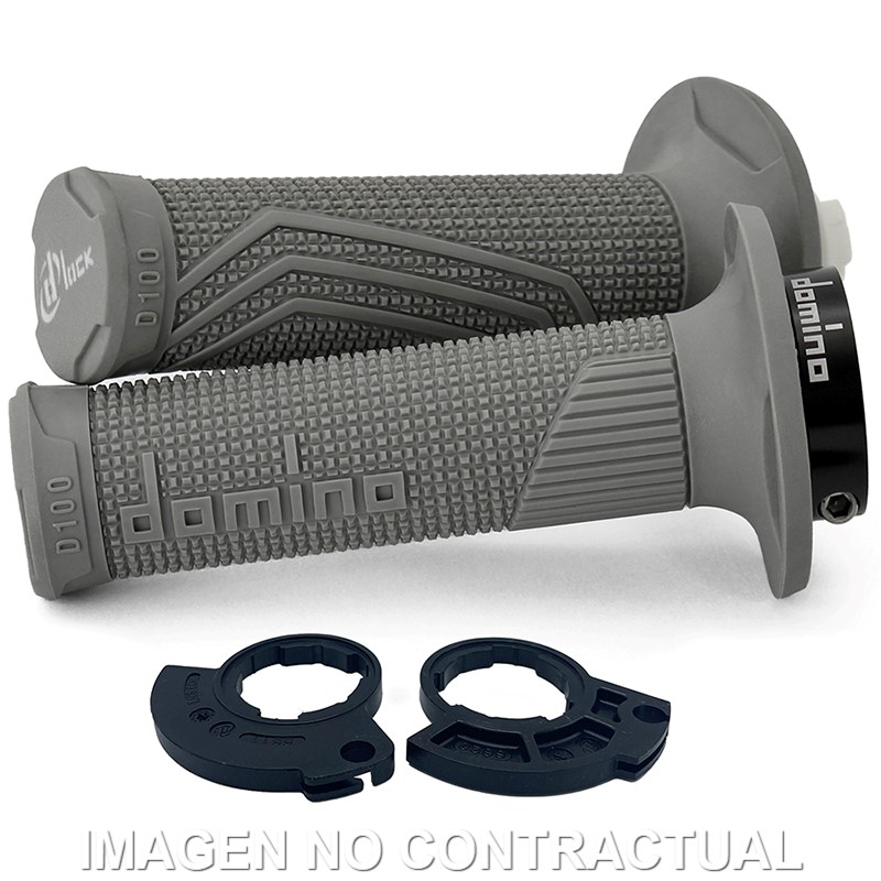 D10046C5200H7 PUÑOS DOMINO D100 C/POLEA COLOR GRIS MONOCABLE D-Lock con sistema de fijación «Lock On» - Imagen 1