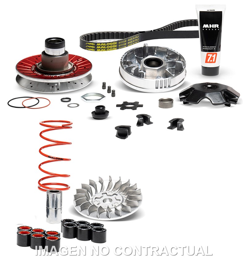 Descubre el kit Over Range Malossi MHR Aluminium 6118885 para motores Minarelli 50cc. Mejora aceleración, velocidad punta y durabilidad en tu scooter con esta transmisión completa.