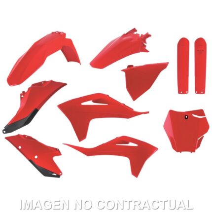 Kit de plásticos Polisport GASGAS MC/EX-F (21-23) en color OEM rojo. Resistencia, brillo y ajuste perfecto para motocross y enduro.