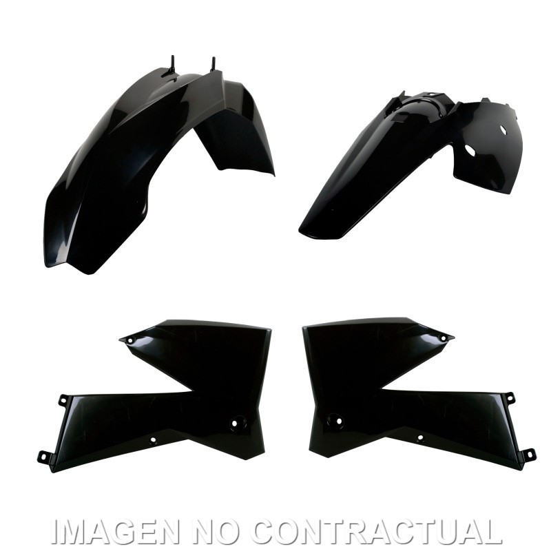 Kit Plásticos Polisport KTM EXC/EXC-F/XC/XC-F (2005-2007) Negro | Enduro Compra el kit estándar de plásticos Polisport en negro para KTM EXC/EXC-F/XC/XC-F (2005-2007). Resistencia, ajuste OEM y acabado brillante para enduro.