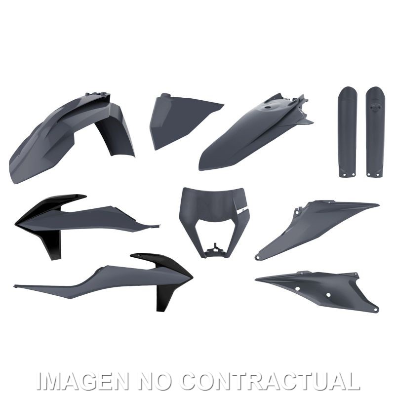 Kit Plásticos Polisport KTM EXC/EXC-F (2020-2023) Gris | Enduro Renueva tu KTM EXC/EXC-F (2020-2023) con el kit completo de plásticos Polisport en gris. Resistencia, ajuste OEM y estilo premium para enduro.