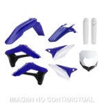 Kit de plásticos Polisport OEM azul-blanco para Sherco SE-R/SEF-R (2017-2023). Ajuste perfecto, máxima resistencia y durabilidad en enduro.