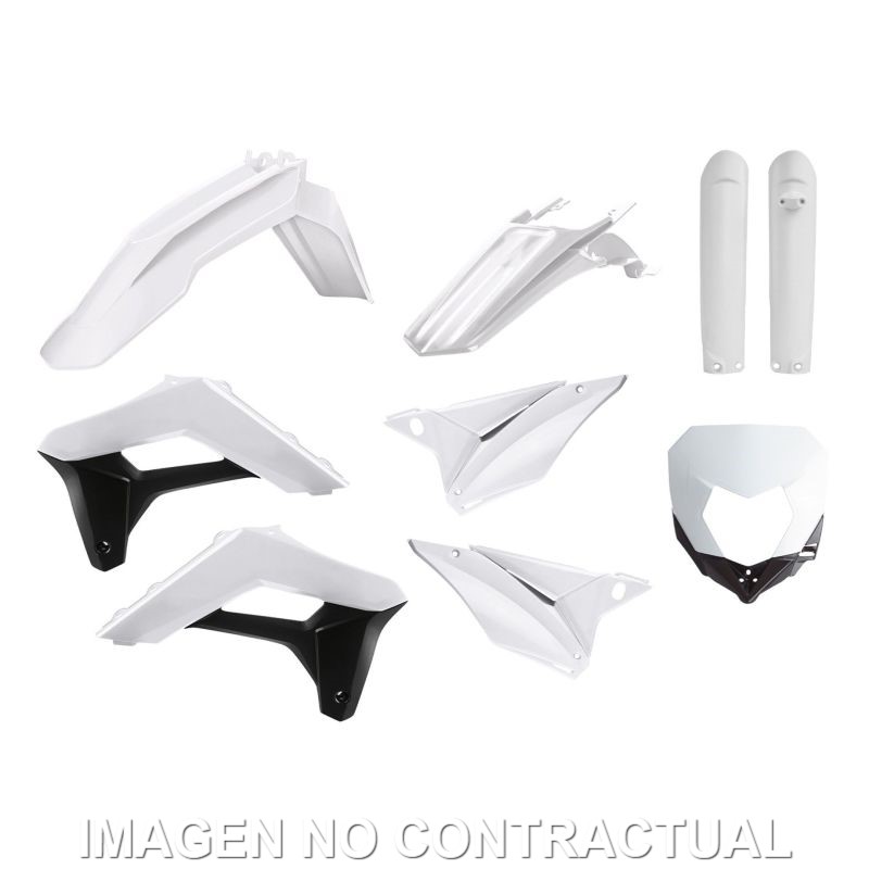 Kit Plásticos Polisport Sherco SE-R/SEF-R (2017-2023) Blanco | Enduro Compra el kit completo de plásticos Polisport en color blanco para Sherco SE-R/SEF-R (2017-2023). Alta resistencia, ajuste perfecto y diseño enduro profesional.