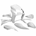 Kit de carenados AllPro para Yamaha Jog RR. 9 piezas de alta calidad, ajuste perfecto y acabado deportivo. Renueva tu scooter con estilo y durabilidad.