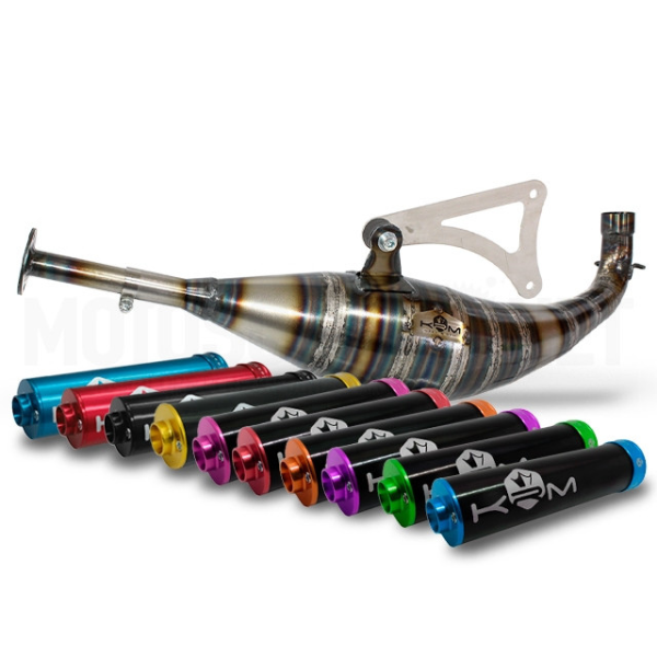 Escape KRM 90-100cc Minarelli Horizontal – Potencia, rendimiento y sonido racing Escape completo KRM para Minarelli Horizontal 90-100cc. Mejora potencia, aceleración y sonido racing. Ideal para preparaciones deportivas.