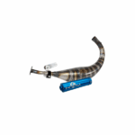 Escape completo KRM para Minarelli AM6 90-100cc. Mejora potencia, respuesta y sonido. Ideal para motores preparados y uso deportivo.