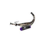 Escape completo KRM para Minarelli AM6 90-100cc. Mejora potencia, respuesta y sonido. Ideal para motores preparados y uso deportivo.