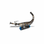 Escape completo KRM para Minarelli AM6 90-100cc. Mejora potencia, respuesta y sonido. Ideal para motores preparados y uso deportivo.