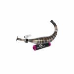 Escape completo KRM para Minarelli AM6 90-100cc. Mejora potencia, respuesta y sonido. Ideal para motores preparados y uso deportivo.