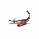 Escape completo KRM para Minarelli AM6 90-100cc. Mejora potencia, respuesta y sonido. Ideal para motores preparados y uso deportivo.