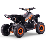 Mini Quad eléctrico 1000W 36V 12Ah infantil. Hasta 30 km/h, ruedas 4.10-6, seguro y silencioso. Ideal para iniciación off-road. Diseño AllPro Naranja.