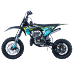 Pitbike infantil Minicross 50cc 2T llantas 12/10. Ligera, segura y perfecta para iniciación off-road. Diseño AllPro en color azul. Ideal para niños.