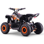 Mini Quad eléctrico 1000W 36V 12Ah infantil. Hasta 30 km/h, ruedas 4.10-6, seguro y silencioso. Ideal para iniciación off-road. Diseño AllPro Naranja.
