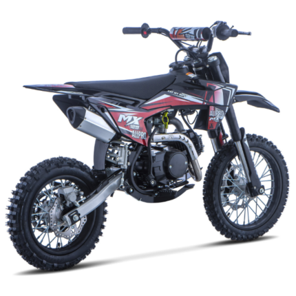 Pitbike infantil 125cc Zongshen 4T semi-automática 14/12. Potente, segura y estable para jóvenes pilotos. Diseño AllPro en rojo. Ideal para off-road.