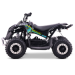 Mini Quad eléctrico 1000W 36V infantil. Hasta 30 km/h, batería 12Ah, ruedas 4.10-6. Seguro, silencioso y ideal para off-road. Diseño AllPro Azul.