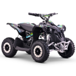 Mini Quad eléctrico 1000W 36V infantil. Hasta 30 km/h, batería 12Ah, ruedas 4.10-6. Seguro, silencioso y ideal para off-road. Diseño AllPro Azul.