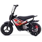 Mini moto eléctrica infantil 250W 24V roja. Hasta 20 km/h, segura y silenciosa. Ideal para iniciación. Rueda 110/50-6.50. Diseño AllPro deportivo.