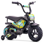 Mini moto eléctrica infantil 250W 24V, hasta 20 km/h. Segura, silenciosa y estable, ideal para iniciación. Diseño AllPro Azul con rueda 110/50-6.50.
