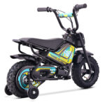 Mini moto eléctrica infantil 250W 24V, hasta 20 km/h. Segura, silenciosa y estable, ideal para iniciación. Diseño AllPro Azul con rueda 110/50-6.50.