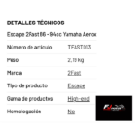 Compra el escape 2Fast 86-94cc Yamaha Aerox (TFAST013). Diseñado para motores preparados, máximo rendimiento en competición.
