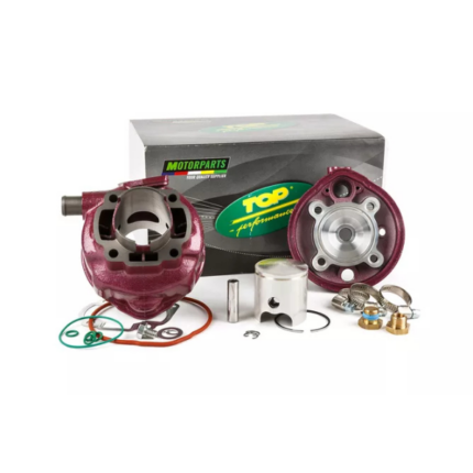 Compra el Cilindro TPR Due Plus 70cc Minarelli Horizontal LC Rosca Larga al mejor precio. Máxima potencia, aluminio Nikasil y rendimiento racing para scooters Minarelli.