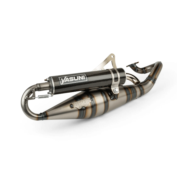 Escape Yasuni R PRO Minarelli Horizontal Negro CE | Jog RR y Aerox Compra el Escape Yasuni R PRO Minarelli Horizontal Negro homologado CE. Máximo rendimiento para Yamaha Jog RR, Aerox, MBK Nitro y scooters 2T. Envío 48/72h.