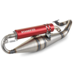 Compra el Escape Stage6 Pro Replica MK2 para Minarelli Horizontal. Homologado, disponible en varios colores y compatible con Yamaha Jog RR, Aerox, MBK Nitro y más scooters 2T.