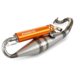 Compra el Escape Stage6 Pro Replica MK2 para Minarelli Horizontal. Homologado, disponible en varios colores y compatible con Yamaha Jog RR, Aerox, MBK Nitro y más scooters 2T.