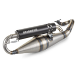 Compra el Escape Stage6 Pro Replica MK2 para Minarelli Horizontal. Homologado, disponible en varios colores y compatible con Yamaha Jog RR, Aerox, MBK Nitro y más scooters 2T.
