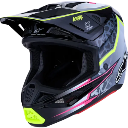 Compra el casco Alpinestars S-M7 Blaster MX27 con calota de carbono, fibra y aramida, tecnología PLASMA y homologación ECE 22.06.